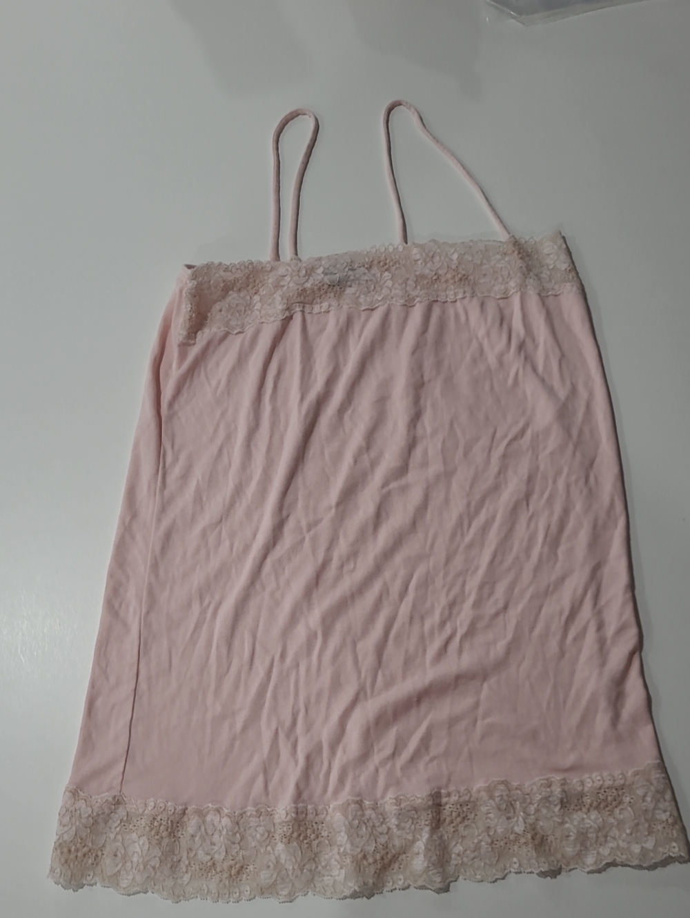Michael Stars Light Pink Lace-Trim Camisole